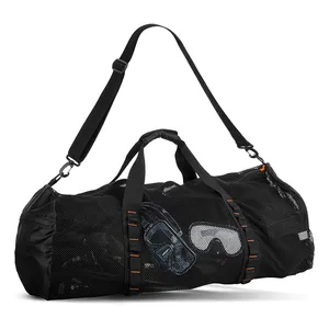Grand sac de sport en maille pour équipement de plongée sous-marine ou de plongée avec tuba, parfait pour le stockage des équipements de gymnastique de natation