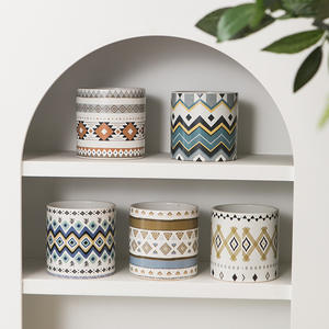 Maceta de Cerámica Nórdica Personalizada, Duradera, Ahorradora de Agua, con Diseño de Flores, Moderna, para Phalaenopsis, Creativa, con Rayas Verdes - Product Image 4