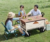 Chariot de camping portable d'extérieur, boîte de rangement, chariot de courses pliable pour usage domestique, pour monter les escaliers et transporter les courses