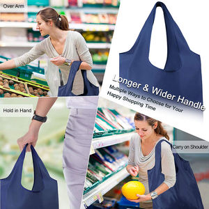 Wholesale Custom Reusable Nylon <strong>Foldable</strong> Supermarket Shopping <strong>Bag</strong> Eco Friendly Polyester Folding Tote <strong>Bag</strong> - Product Image 5