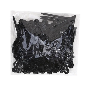 100 unidades de bridas de nailon autoblocantes universales de alta resistencia con botón de pasador para reparación diaria de automóviles y fijación multiusos - Product Image 1
