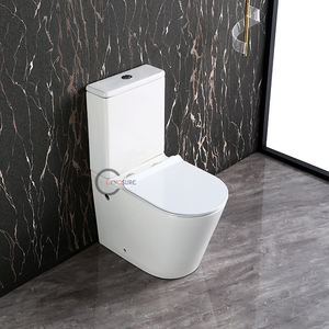 Juego de Inodoro de Cerámica de Dos Piezas con Sifón en P, Estilo Moderno, Estándar Europeo 2026, Último Modelo - Product Image 4