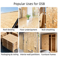 Panneaux OSB 4x8 économiques 7/16 5/8 3/4 pouces, panneaux à fibres orientées 2600 OSB 3 pour panneaux SIP et emballage