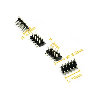 ISO fabbricazione OEM/ODM 2.0mm 2.54mm passo doppia fila pin header 2*5pin 2*40pin smt pin header connector