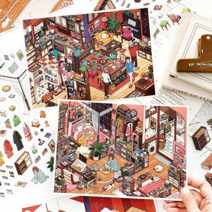 Mr.Paper Pegatinas Decorativas Grandes <span class=keywords><strong>de</strong></span> PET para Acuario, Set Mi Pequeña Cabaña, 32 Pegatinas Divertidas y Creativas para DIY - Product Image 2