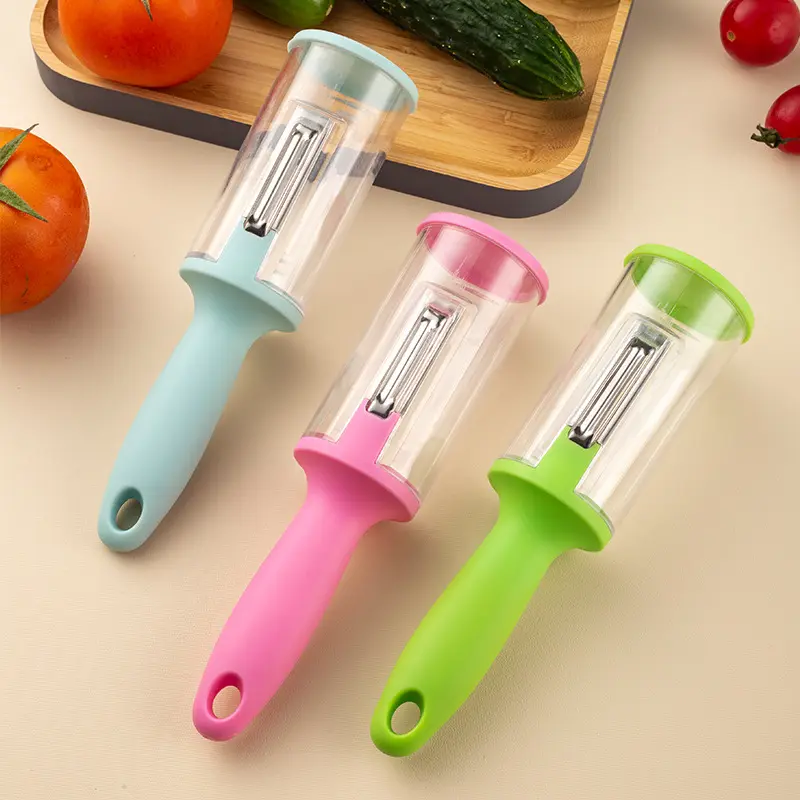 Kingwise ý tưởng sản phẩm mới công cụ nhà bếp thực phẩm đa chức năng Peeler Khoai Tây Rau Peeler với hộp lưu trữ