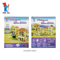 Jouet éducatif assemblage Architectural Puzzle 3D jeu de maison modèle Parent-enfant Puzzle 3D jeux de bricolage