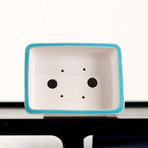 Maceta Rectangular de Cerámica para Bonsái, Maceta Verde Esmaltada Estilo Chino - Product Image 3