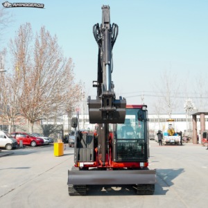 Frete Grátis EPA Escavadeira <span class=keywords><strong>7</strong></span>.<span class=keywords><strong>5Ton</strong></span> 8 Ton Yanmr Motor Crawler Digger Farm Mini Bagger Mini Escavadeira com Polegar Balde - Product Image 2