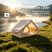 Camping en plein air 6.3 ㎡   Tente de camping gonflable automatique pour 1 à 4 personnes, imperméable, 4 saisons, en tissu Oxford, portable, grande taille, pour le week-end