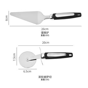 Espátula y cortador de pizza de acero inoxidable con mango antideslizante para herramientas de repostería de pizza y pasteles - Product Image 4