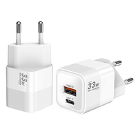 Chargeur Super Rapide 33W GaN Double Port Type-C PPS avec Protections SCP/OVP/OTP pour Téléphones 3C CE FCC