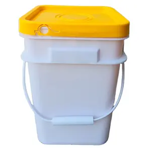 Wholesale retail Recyclable 15L eco friendly square plastic buckets for water
