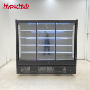 Vitrine réfrigérée économique et conviviale avec rideau d'air pour la présentation de salades et légumes frais biologiques pour les petites boutiques bio - Product Image 1