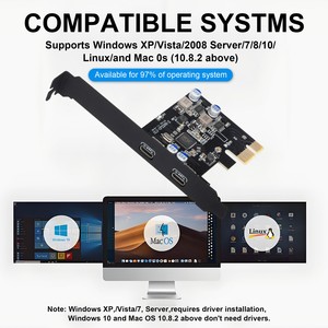 Carte d'extension PCIe vers USB-C avec <span class=keywords><strong>2</strong></span> ports USB 3.1 Gen 1 Type C pour <span class=keywords><strong>PC</strong></span> de bureau - Product Image 2