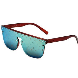 Châu Âu Mỹ xu hướng lớn khung UV400 kính mát Quang Học Thời Trang dính liền in thiết kế dành cho nam giới và phụ nữ mô hình 2330 - Product Image 5