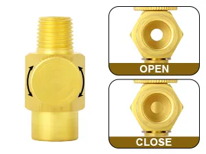 Brass Air Compressor Accessories Control Tool In-Line Air Flow Regulator Valve Male X Female