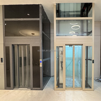 Ascenseur résidentiel 2-6 étages pour villa de luxe, à traction, certifié CE, moderne, avec vitrage panoramique, pas cher