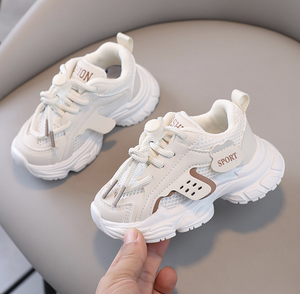 Chaussures d'été respirantes en maille et cuir pour enfants, baskets décontractées souples pour bébés, idéales pour l'école et les loisirs - Product Image 4