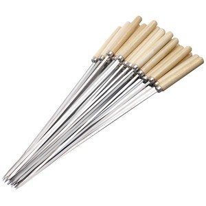 <span class=keywords><strong>Spiedini</strong></span> <span class=keywords><strong>per</strong></span> Barbecue in Acciaio Inox con Manico in Legno, Bastoncini Riutilizzabili <span class=keywords><strong>per</strong></span> Kebab, Aste <span class=keywords><strong>per</strong></span> Grigliare, <span class=keywords><strong>Spiedini</strong></span> Piatti <span class=keywords><strong>per</strong></span> Campeggio e Picnic - Product Image 5