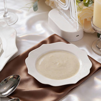 Lot de 12 assiettes de luxe en porcelaine fine blanche unie de 12 pouces, en céramique, pour mariage, maison, hôtel, fête
