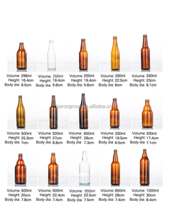 Precio de fábrica 330ml Botellas de cerveza de jengibre ámbar Botella de cerveza de vidrio ámbar Botella de cerveza Shandong Alta calidad - Product Image 3