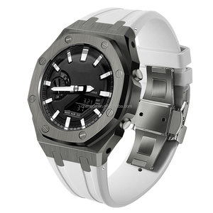 Kit de Modification Dropshipping pour Montre Homme G-A-<span class=keywords><strong>2100</strong></span> : Bracelet en Acier Inoxydable et Boîtier en Silicone pour Accessoires <span class=keywords><strong>GA</strong></span>-<span class=keywords><strong>2100</strong></span> G-Shock Mod GA2100 - Product Image 3