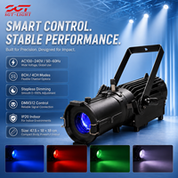 Projecteur LED RVBW 4-en-1 80W à Zoom 18-28 Degrés DMX512 Mini Leko pour Scène de Théâtre, Église et Mariage