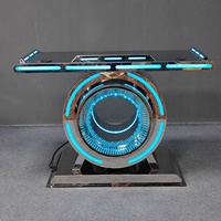 Table de DJ moderne avec éclairage infini en métal, nouveau design