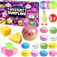 Calendrier de l'Avent Mystery Dumpling, Jouet à Presser Anti-Stress, Boîte Mystère en Plastique, Unisexe
