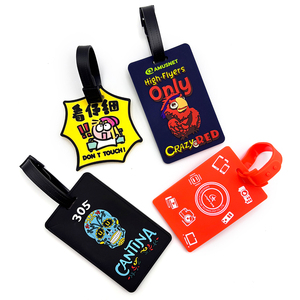 Tag Bagasi Promosi Logo Kustom Cetak 3D Bahan PVC Silikon Tahan Air dan Awet dari Karet - Product Image 1