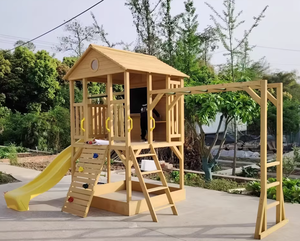 Commercio all'ingrosso moderno e personalizzato giardino di casa all'aperto parco giochi in <span class=keywords><strong>legno</strong></span> per <span class=keywords><strong>bambini</strong></span> casa con scivolo per <span class=keywords><strong>bambini</strong></span> - Product Image 3