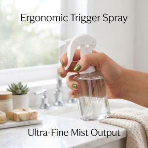 220ml 500ml PET Trigger Spray Bottle-Refillable Plastic Mist Sprayer With UV Printing Round Shape For Hair &amp; Garden Care - Product Image 2
