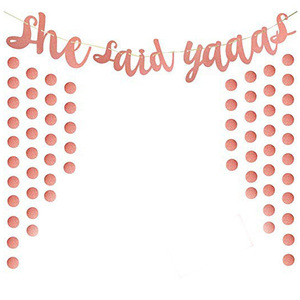 Kit de Décoration de Fête pour Future Mariée en Or Rose Paillettes Guirlande Bannière Pompon pour Mariage Douche Nuptiale Célébration Fournitures - Product Image 3