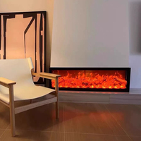 Cheminée électrique encastrée murale de style européen, décorative, avec télécommande, pour hôtel, 42, 50, 60, 65, 72 pouces