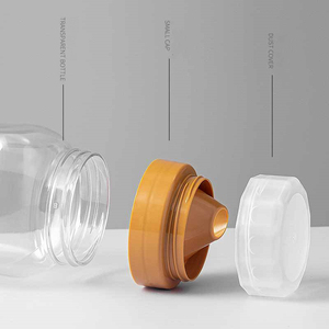 Bán buôn 300g 700g nhựa thực phẩm mật ong 1 kg Jar PET trong suốt 500g 1 kg nhựa mật ong chai nhựa vuông 1L mật ong lọ - Product Image 4