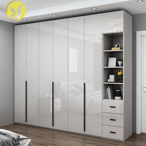 Armadio Moderno Autoportante <span class=keywords><strong>in</strong></span> <span class=keywords><strong>Legno</strong></span> per Camera da Letto con Finitura Lucida UV e Combinazione di Armadietti - Product Image 3