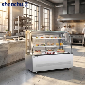 Vetrina Refrigerata per Torte Versione USA 150cm con Vetro Antiappannamento per Uso Commerciale - Product Image 1
