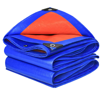 Bâche en tricot PE tissée bleue et orange, enduite anti-UV, pour bassin à poissons, couverture de camion, voiture, tente extérieure