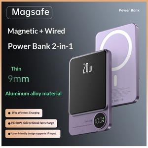 พาวเวอร์แบงค์แม่เหล็กอะลูมิเนียมอัลลอยด์บางเฉียบขายดี 5000mAh ชาร์จเร็ว 20W รองรับการสกรีนโลโก้ ดีไซน์บางเบา - Product Image 2