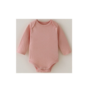 Body per Bambini <span class=keywords><strong>in</strong></span> <span class=keywords><strong>Cotone</strong></span> Tinta Unita Personalizzato con Basso MOQ, Abbigliamento Autunnale per Neonati e Bambini, Tutina Dolce per Ragazzi e Ragazze - Product Image 5