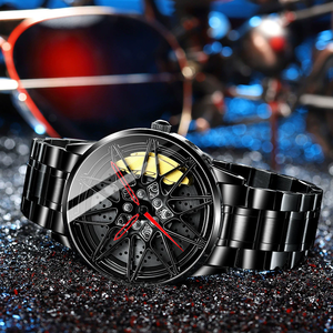 Reloj de Pulsera de Cuarzo para Hombre SVJ 2032, Diseño Deportivo con Esfera de Cuero, Inspirado en Llantas de Auto, Estilo Lujoso y Deportivo - Product Image 2