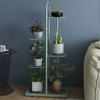 Support de plante de balcon en métal à 6 niveaux conçu présentoir de pot de fleur pour la maison jardin extérieur décor de pépinière