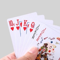 Cartes à Jouer Familiales Yaoji en Stock, 350gsm, Durables, Écologiques, en Papier à Cœur Bleu, Jeu de Poker de Compétition