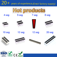 10 segmen RGB Display LED Bar Graph Array Retail Store Poster Digital dengan Chip tabung merah termasuk fungsi SDK