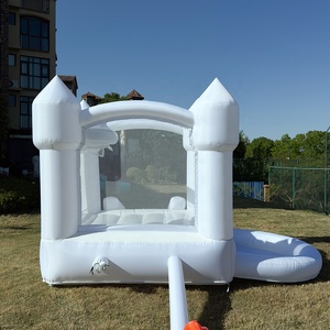 Château gonflable miniature blanc, <span class=keywords><strong>trampoline</strong></span> blanc, toboggan combiné - Product Image 3