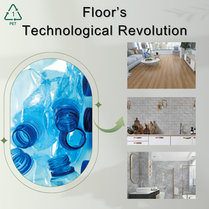 Lujo Durable Antideslizante PET No PVC Pisos interiores Impermeable Ignífugo y libre de contaminación RPET para hoteles Villas Hospitales - Product Image 5