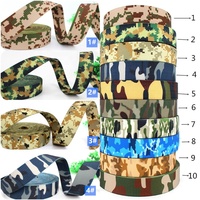 Sangle tissée en nylon imprimée camouflage colorée à livraison rapide pour chaussures, chapeaux, bagages, ceintures pour animaux de compagnie – Sangle jacquard personnalisée