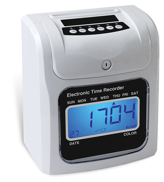 Hot Selling CE & FCC Certified Time Clock OEM Available Punch Card Time Recorder W-970 Digital Attendance Time Recording Machine