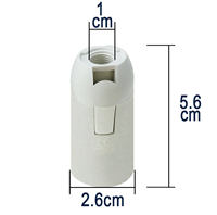 Support de lampe en plastique PBT, douille e12 e14, 12 pièces, noir et blanc, corps complet